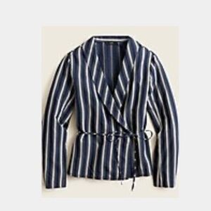 🆕 Striped Wrap Top J. Crew 🆕